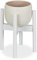 Relaxdays Soporte Macetas, Pie para Plantas, hasta 32 cm, Patas Macetero, Ajustable, Bambú, 1 Ud., 35,5 cm, Blanco