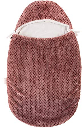 Nattou Wattierter Fußsack, Für Babyschale, Kindersitz und Kinderwagen, 70 x 44 x 5 cm, Lapidou, Aubergine/Weiß