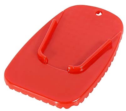F FIERCE CYCLE Motorrad Kickstand Pad Stützplatte Parkständer Seitenständer Verlängerungspad Platte Rot