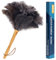 Aldwin Plumeau en plumes d'autruche, 38,1 cm, gris, de haute qualité, avec poignée en bois, réutilisable, lavable, respectueux de l'environnement, pour la maison, le bureau et la cuisine