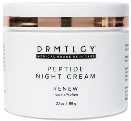 DRMTLGY Peptid Nachtcreme Gesichtsfeuchtigkeitscreme. Parfüm- und ölfreie, feuchtigkeitsspendende Gesichtscreme für alle Hauttypen. 2,1 oz