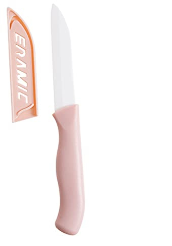 DZCP Couteau de Cuisine Couteau céramique Couteau de Fruits Portables Couteau de Pelage de ménage créatif Couteau Coiffe Couteau céramique Couteau de Poche Couteau de Poche (Color : Pink)