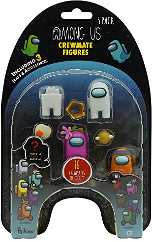 Among Us Crewmate Figuren, 5 Stück, AU2040-H, offizielles Merchandise-Produkt, perfekte Sammelfigur, Geschenk, Spiel-Fan (Dead Body-White)