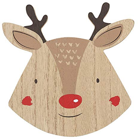 Zale Yardley Reindeer Coasters Set of 4, Reindeer Shape, Coffee Mug Coasters, Christmas Decoration with Ribbon, Luxury coaster set, Home Décor,, Decorative Cup Coasters for Mugs and Cups