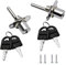 2 Piece Security Cam Lock Cabinet Plunger Lock Furniture Desk Drawer Plunger Lock Cupboard Cam Lock with 2 Piece Key for Filing Cabinets Wardrobe Display Cabinet Furniture, 10x7x2.5