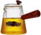 Tetera minimalista moderna de 660 ml Tetera transparente de vidrio borosilicato con mango práctico recipiente de café ergonómico