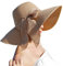 Chapeau de paille pliable à large bord pour femme avec protection UPF 50+., taille unique