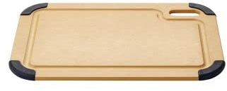 Small Non-Slip Wood Fibre Chopping Board – Knife Friendly Surface Large Juice Groove