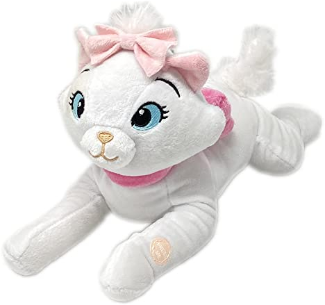 CARTOON Plüschtier Minou, Disney, Ariastogcaten, Maries, Kuscheltier mit Sound, 30 cm, liegend, weiß - 9273-4