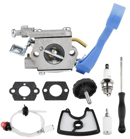 SIMPERAC Carburatore 125b per Husqvarna 125B 125BX 125BVX soffiatore di foglie motore sostituire per Zama C1Q-W37 590460102 con filtro aria 125B kit linea carburante