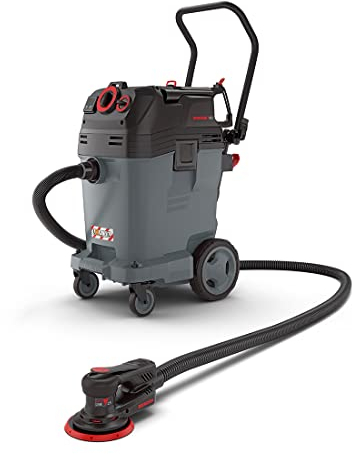 MENZER Levigatrice Rotorbitale ETS 150 2.5 & Aspiratore di Sicurezza (Aspiratore a Umido/Secco) VCL 550 PRO incl. Set di Abrasivi