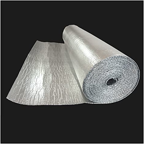 ZXCASDF Radiator Insulation Foil,Self-adhesive Double Aluminium Bubble Foil,Heat Reflector Board Garage Door Insu for Walls Floors Roofs Insulating Wrap Foil,for Saves Energy,2mm(THK),1 * 1M(1m²)
