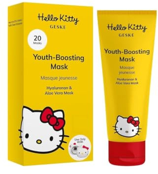 GESKE x Hello Kitty Youth-boosting Mask | Anti Aging Masks | Vegan | Einfach auftragen mit der GESKE Sonic Warm and Cool Mask | Feuchtigkeit Gesichtsmasken für Frauen und Männer