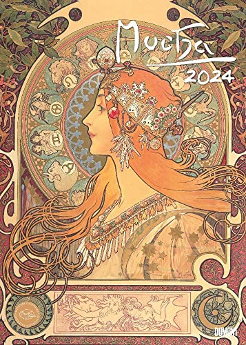 Mucha - Kalender 2024 - DUMONT-Verlag - Kunstkalender - Wandkalender - 50 cm x 70 cm
