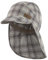 Sterntaler Schirmmütze mit Nackenschutz Karo für Jungen - Schirmmütze Kinder mit Nackenschutz und Karomuster - Sonnenkappe Kinder aus Baumwolle - beige, 55