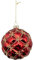 FEERIC LIGHTS & CHRISTMAS - Weihnachtskugel capitons rot aus Glas 100mm