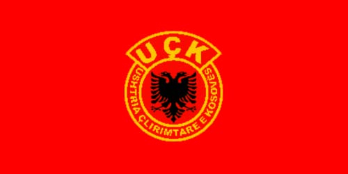 2 pegatinas de la bandera de UCK Albania Kosovo de 8 x 5 cm