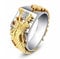Anillo de banda de dragón de estrás, anillo de dragón de cristal para hombres, anillo de dragón brillante de oro roca, anillo de dragón punk anillo de amuleto de dragón clásico, Metal