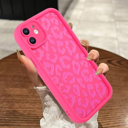 MOWIME Compatible with iPhone 11 Case, Cheetah Print Shockproof Soft TPU Protective Cover for Women Girls, Slim Anti Scratch Leopard Case for iPhone 11 6.1 Inch, Hot Pink