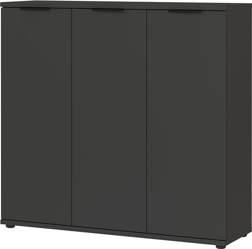 Germania Schuhschrank 0360-547 GW-Stanton, in Graphit, Platz für bis zu 24 Paar Schuhe, 113 x 108 x 37 cm (BxHxT)