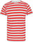 FNA FASHIONS® Unisex Striped T-Shirts, Premium Cotton Blend T-Shirts (UK, Alpha, XXL, Regular, Regular, Red and White)