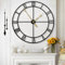 Mee 2ou Extra Große Wanduhr Modern Nahezu Lautlos Ohne Tickgeräusche -100cm Durchmesser Römische Ziffern Wanduhren Modern Wohnzimmer Wanduhr Vintage Für Schlafzimmer Küche Büro Landhausstil Industrial