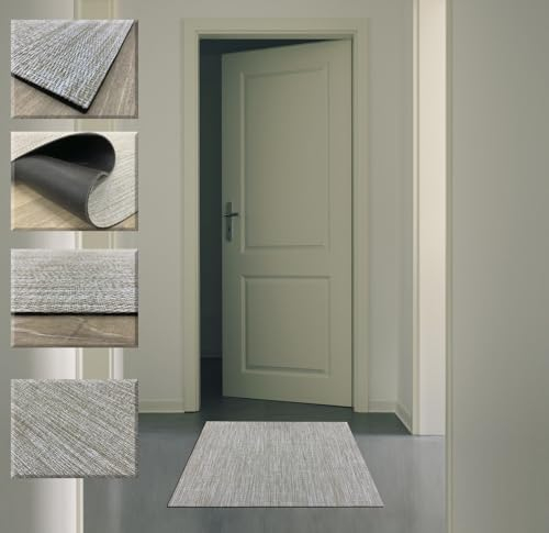 Alfombra Vinilo Trenzado - Alfombra Exterior, Interior, Cocina, Salón, Recibidor - 60x40 cm - Antideslizante, Impermeable, Fácil Limpieza