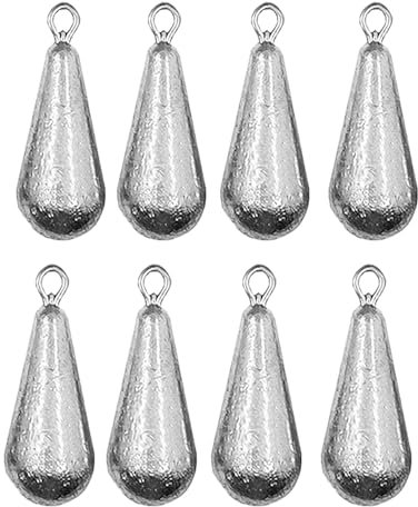 TaoTaoChong Fishing Weights Inline Iron Casting Swivel Raindrop Sinkers 60g /1oz
