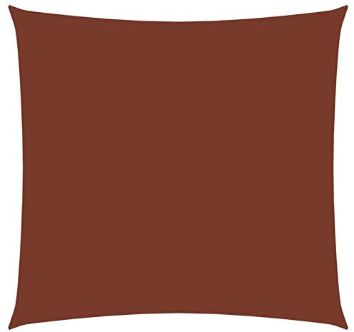 Rantry Toldo de Vela Cuadrado Tela Oxford Terracota 6x6 m Toldo Vela de Sombra Impermeable a Prueba de Viento protección UV para Patio,Jardín, Exteriores, Terraza