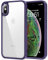 HOOMIL Cover per iPhone XS Max 6,5 Pollici, Custodia Anti-Ingiallimento, Antiurto e Anti-Graffi, Retro Rigida Trasparente - Viola