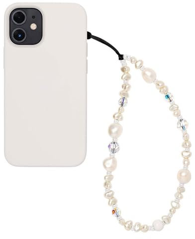 KGDUYC 1 Pcs Braccialetto per cellulare con perline in stile freddo. Compatibile con la maggior parte degli smartphone, include charm e cordino. Colore: bianco