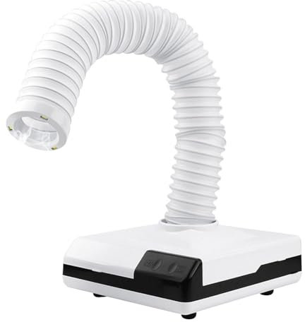 Nageldammuppsamlare maskin 60 W – skrivbord liten storlek lödning rökdämpare med LED-ljus för gör-det-själv svetsarbete – slipning damm sugmaskin för lödstation