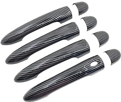 HZSMYXGS Kompatibel mit Kangoo 2 II X61 FW KW 2007–2021 Auto-Außentürgriff-Abdeckungs-Aufkleber Außentürgriffe Abdeckung(No Keyhole 1 Button)