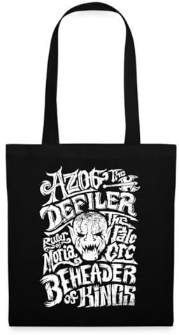 Spreadshirt Der Hobbit Azog Der Schänder Und Seine Titel Stoffbeutel, One size, Schwarz