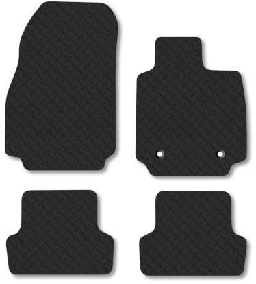 Renault Clio (2012-2019) 5mm Rubber Car Mats | Heavy Duty Rubber Tailored Fit Floor Mats Full Coverage Durable Waterproof Accessories Easy Clean Anti Slip Made in the UK