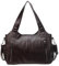 Generish Handtasche Damen,Weiches Leder Tote Hobo Bag Groß Shopper Tasche Uni Tasche Vintage Bag Braun Slouchy UmhäNgetasche Arbeitstasche für Schule Reisen