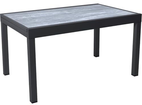 habitat et jardin Gartentisch aus Aluminium ausziehbar Lagos - 140/280 x 90 x 76 cm - Schwarz