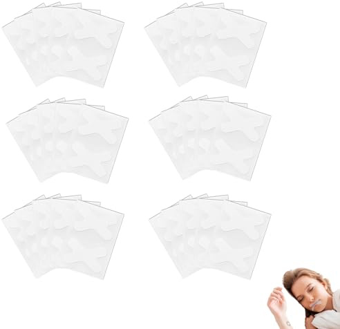 60 Stück Mouth Tape,Mouth Tape for Sleeping,Mundpflaster Schlafen Gegen Schnarchen,Mundtapes zum Schlafen,Mund Tape Schlaf,Mundband Selbstklebende Anti Schnarch für Relieves Snoring at Night