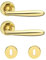 Brackle Coppia di Maniglie per Porte Interne, Modello Patri A Goccia Oro Lucido (Oro)