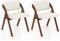 RELAX4LIFE 2er Set Esszimmerstühle, Klappstuhl mit Gummiholzrahmen & Gepolsterter Sitz, Küchenstuhl Klappbar, 48 cm Sitzhöhe, Tragbarer Bürostuhl für Esszimmer Küche Office Events (Braun)