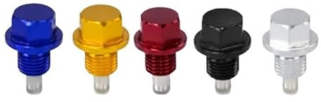 1x Motor Magnetische Ölablassschraube Schraube Mutter Bolzen Ölablasswanne Mutter M14 M12 M16 M18 M20 M24(Black,M12x1.5)