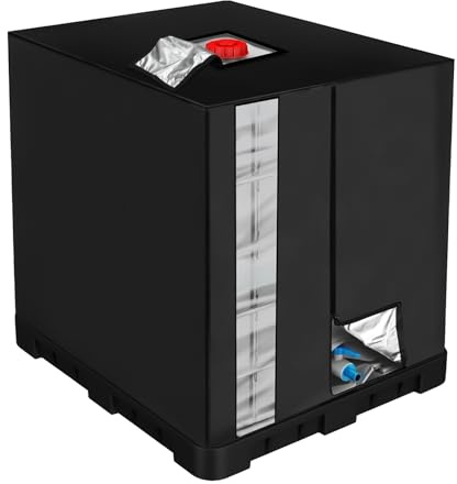IBC Tank Abdeckung 1000L, 420D IBC Container Zubehör 120 * 100 * 116cm | Wassertank Abdeckplane mit Transparenter Folie Anti-UV, Wasserdicht Schutzhülle IBC Tank Cover Verdickte Version