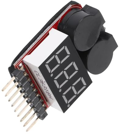 BESPORTBLE Testeur Batterie Lipo 1-8s Avec Alarme Sonore Et Indicateur Led, Moniteur Basse Tension, Compact Pour Batterie Lithium-ion En Usage Extérieur Professionnel