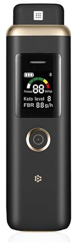 Ketone Breath Meter, High Accuracy Ketone Breath Analyzer, Newly Upgraded Ketone Tester for Tracking Your Ketones, Level of Ketosis on Low carb, Ketogenic or Any Nutrition & Fitness Program