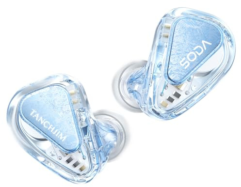 TANCHJIM Soda IEM HiFi Híbrido 1DD+4B Auriculares In Ear Cable Sistema Silk | Serie PURE de Transductores de Armadura Equilibrada, Sistema Cruzado de Precisión HPFD-Seg de 3 Vías, Ligero, 2Pin, 3,5/4,4mm