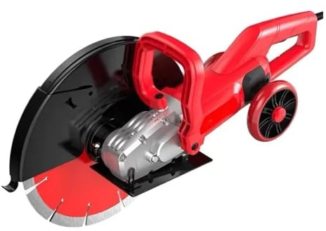 6800W Hydroelectric Concrete 130MM Cutting Machine + Diamond Saw Blade Multi-Functional Wall Grooving Electric Effortless Cutting for Various Materials(3558)