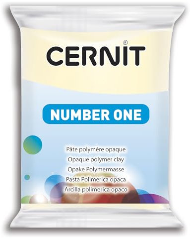 CERNIT CE0900056045C - Block Modelliermasse (Polymer) NUMBER ONE, ofenhärtend, sofort gebrauchsfähig, 56g, für DIY, Schmuck, Figuren, für Einsteiger und Hobbykünstler, Champagner, 1 Stück