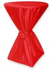 Mc-Stoff Stehtischhusse 70 cm in ROT mit Schleife Husse