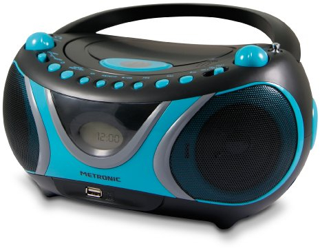 Metronic 477118 Radio / Lecteur CD / MP3 Portable Sportsman - Noir et Bleu