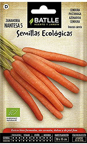 Semillas Batlle Semillas Ecológicas Hortícolas - Zanahoria Nantesa 5 - ECO - Batlle
